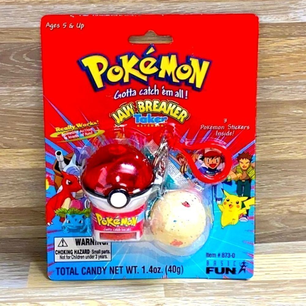 Nintendo vintage Pokémon nwt 90s poke ball jaw breaker keychain trinket holder